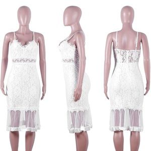 Bodycon cocktail dress white